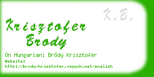 krisztofer brody business card