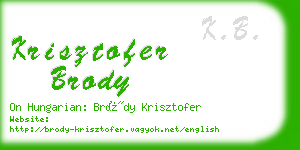 krisztofer brody business card